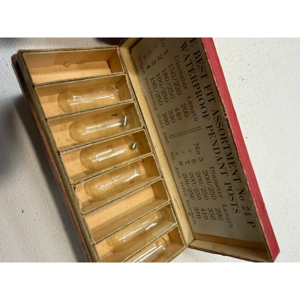 Vintage Best Fit Assortment No 24 P Waterproof Pendant Posts Watch Repair Kit